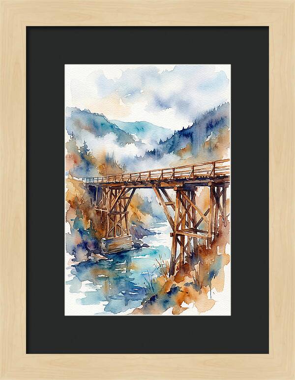 Wooden Bridge Over Water