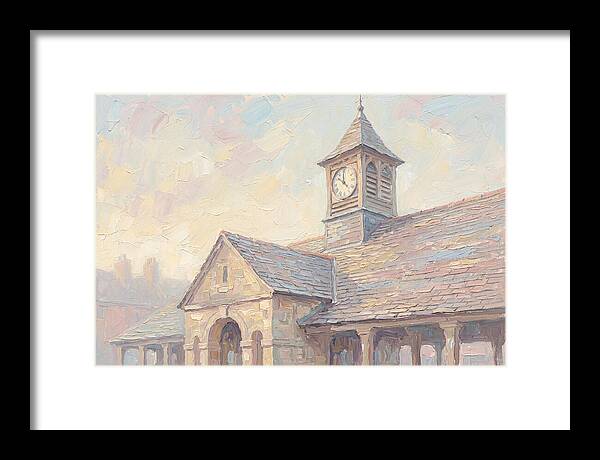 Wooden Clock Tower At Market Hall