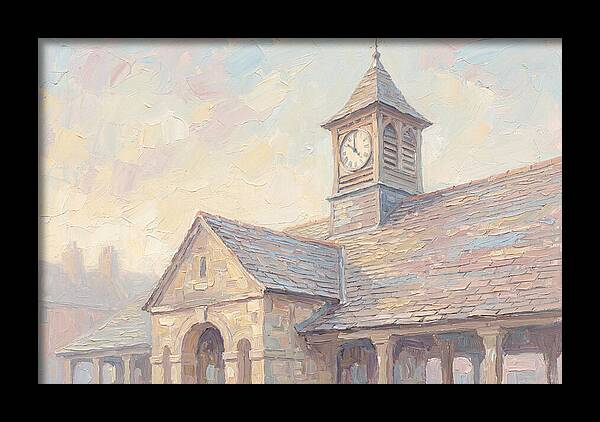 Wooden Clock Tower At Market Hall