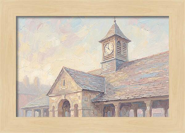 Wooden Clock Tower At Market Hall