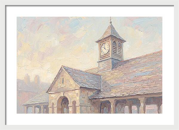 Wooden Clock Tower At Market Hall