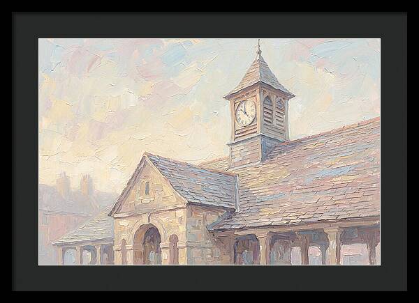Wooden Clock Tower At Market Hall