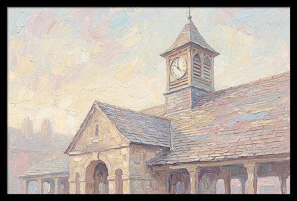 Wooden Clock Tower At Market Hall