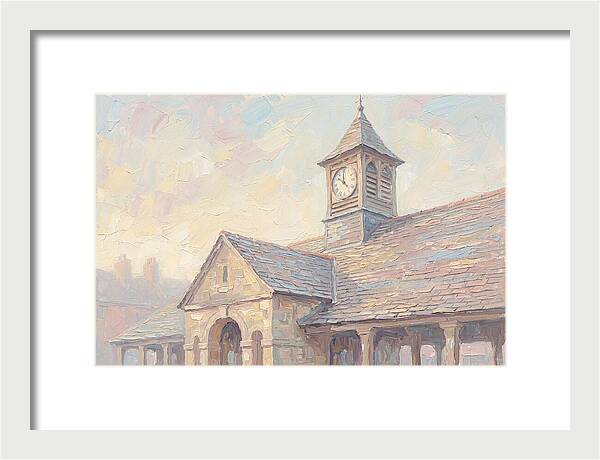 Wooden Clock Tower At Market Hall