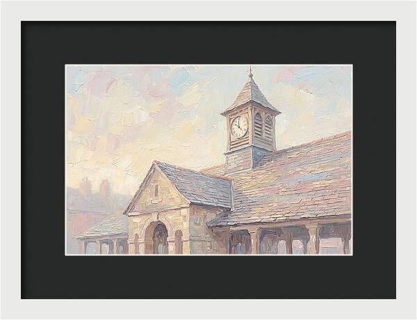 Wooden Clock Tower At Market Hall