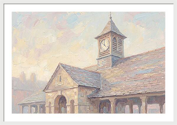 Wooden Clock Tower At Market Hall