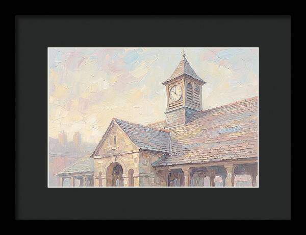 Wooden Clock Tower At Market Hall