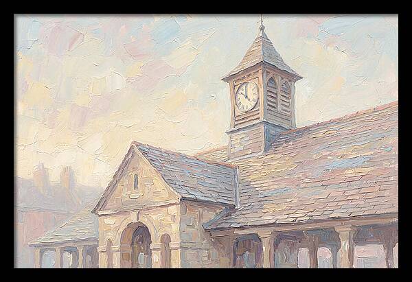 Wooden Clock Tower At Market Hall