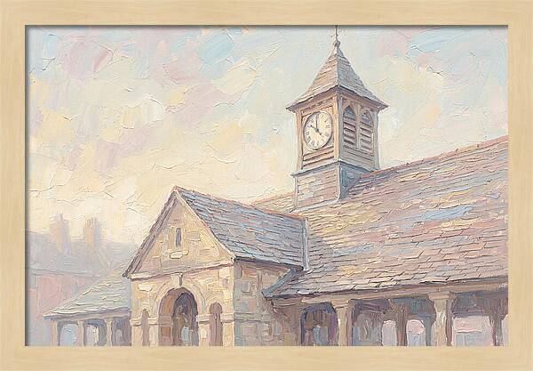 Wooden Clock Tower At Market Hall