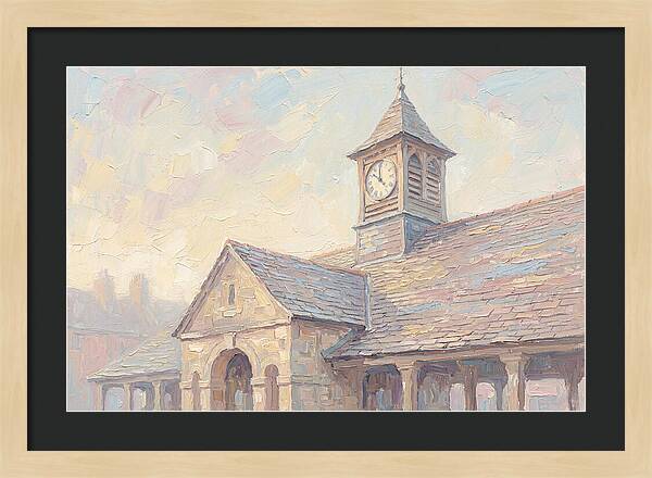 Wooden Clock Tower At Market Hall