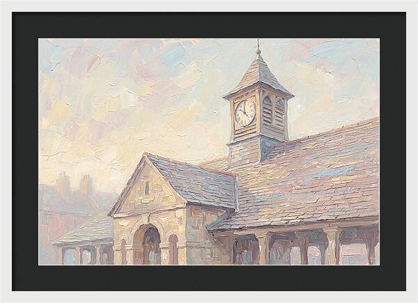 Wooden Clock Tower At Market Hall