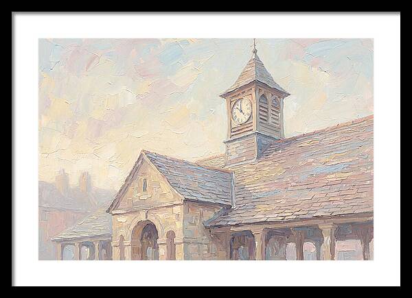 Wooden Clock Tower At Market Hall