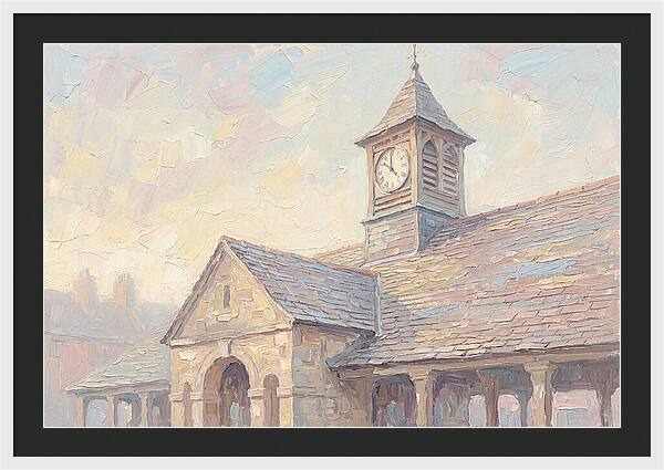 Wooden Clock Tower At Market Hall