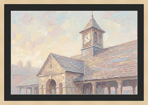 Wooden Clock Tower At Market Hall