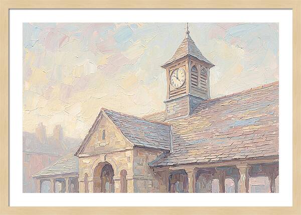 Wooden Clock Tower At Market Hall