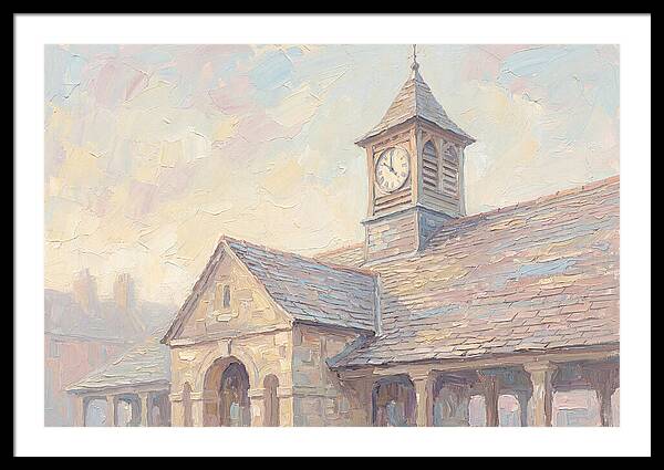 Wooden Clock Tower At Market Hall