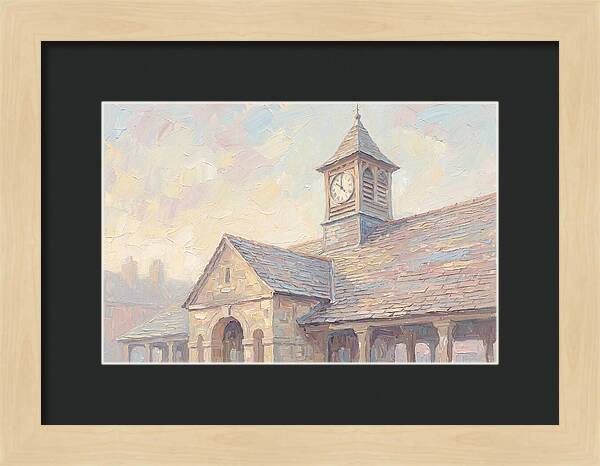 Wooden Clock Tower At Market Hall