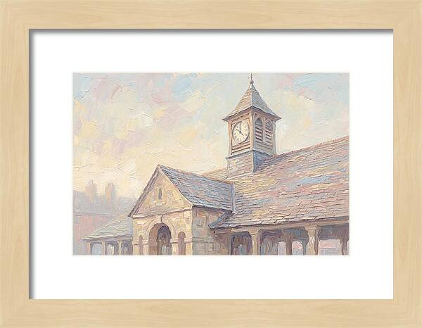 Wooden Clock Tower At Market Hall