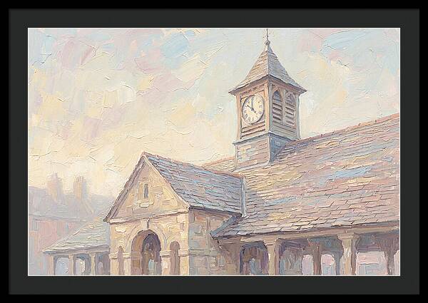 Wooden Clock Tower At Market Hall