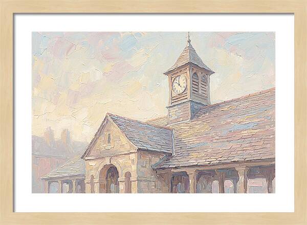 Wooden Clock Tower At Market Hall