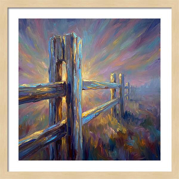 Wooden Fence At Dawn