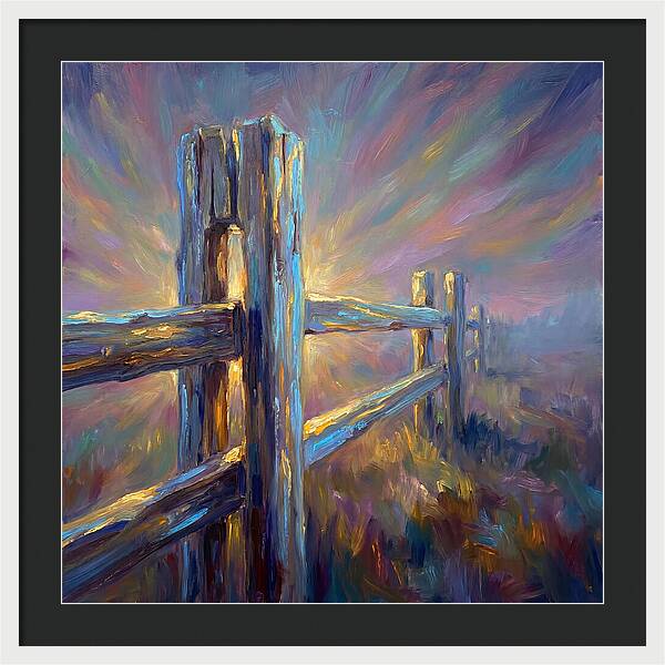 Wooden Fence At Dawn