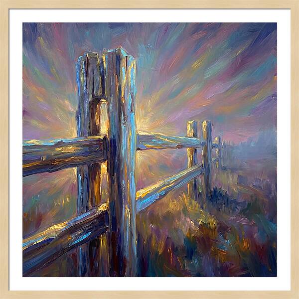 Wooden Fence At Dawn