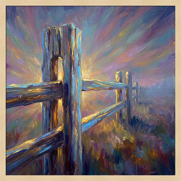 Wooden Fence At Dawn
