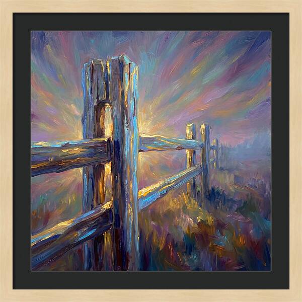 Wooden Fence At Dawn