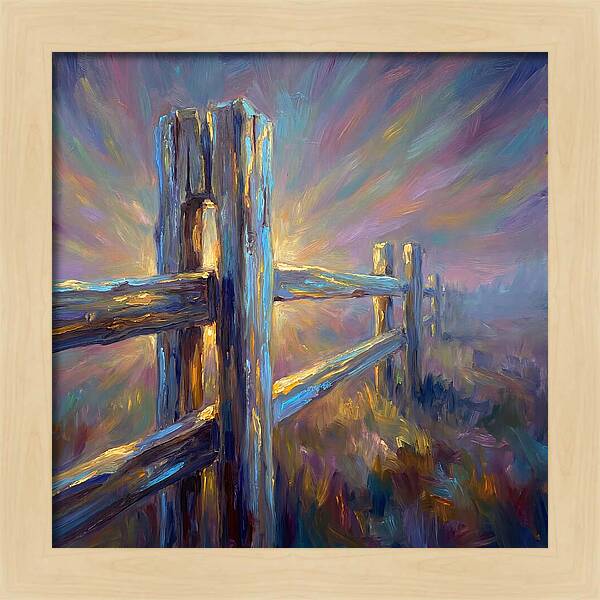 Wooden Fence At Dawn