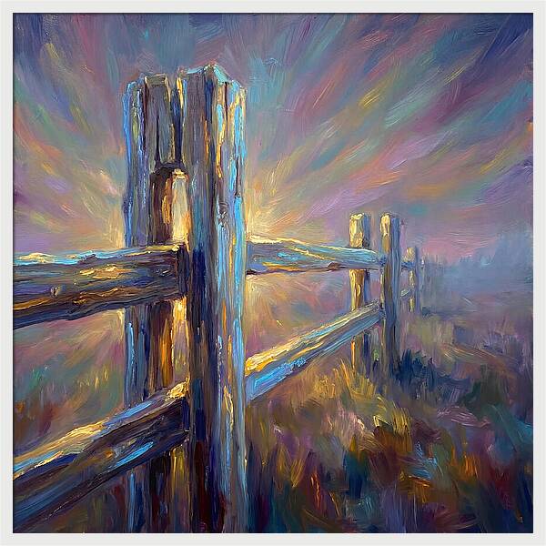Wooden Fence At Dawn