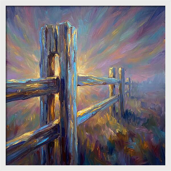Wooden Fence At Dawn