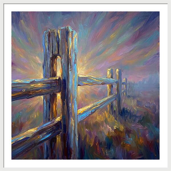 Wooden Fence At Dawn