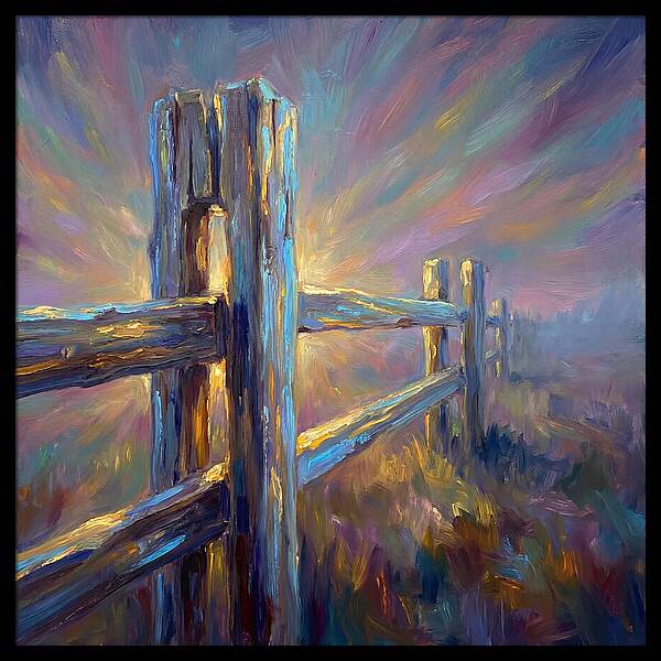 Wooden Fence At Dawn