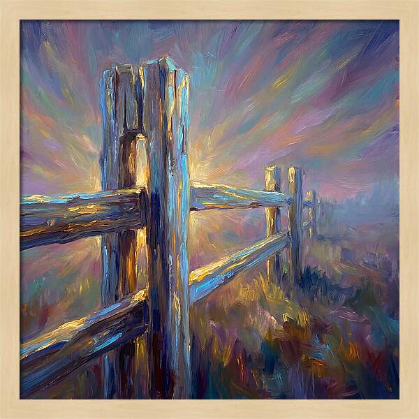 Wooden Fence At Dawn