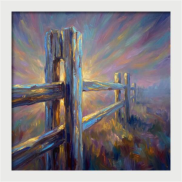 Wooden Fence At Dawn
