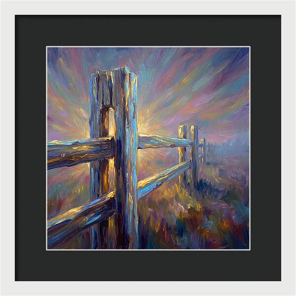 Wooden Fence At Dawn