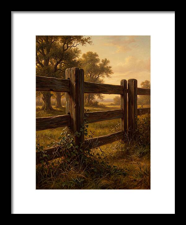 Wooden Fence At Dusk