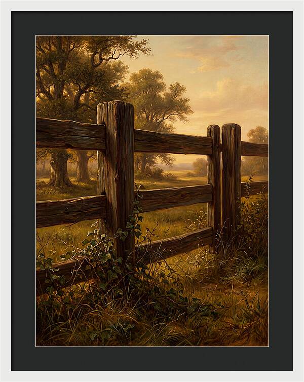 Wooden Fence At Dusk