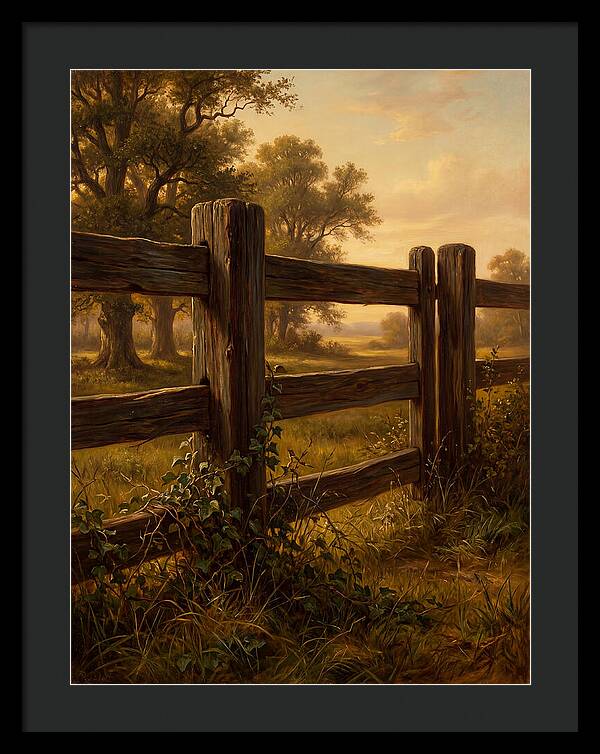 Wooden Fence At Dusk