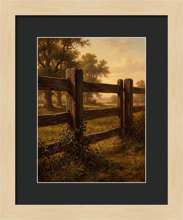 Wooden Fence At Dusk