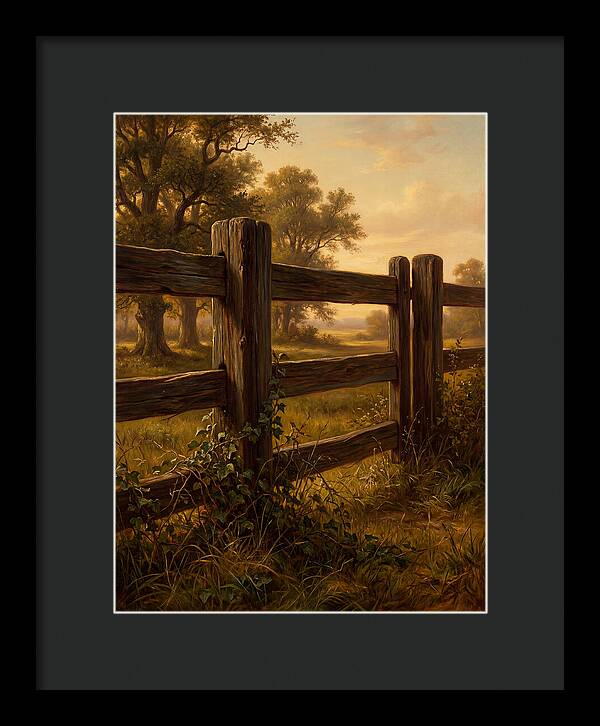 Wooden Fence At Dusk