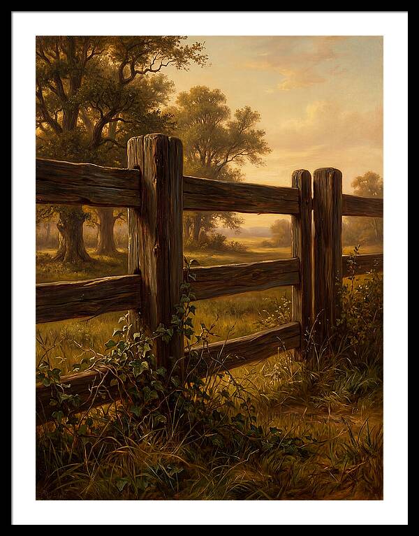 Wooden Fence At Dusk