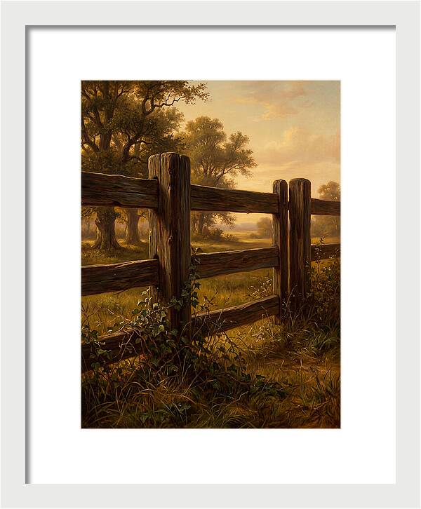 Wooden Fence At Dusk