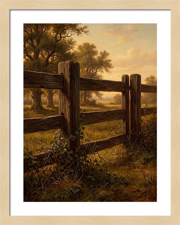 Wooden Fence At Dusk