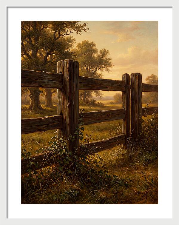 Wooden Fence At Dusk