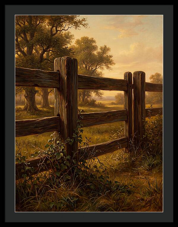Wooden Fence At Dusk