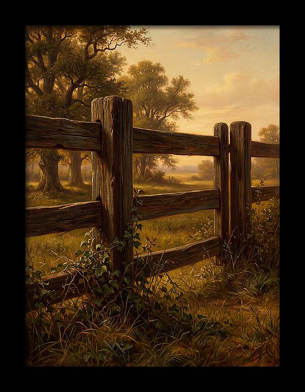 Wooden Fence At Dusk