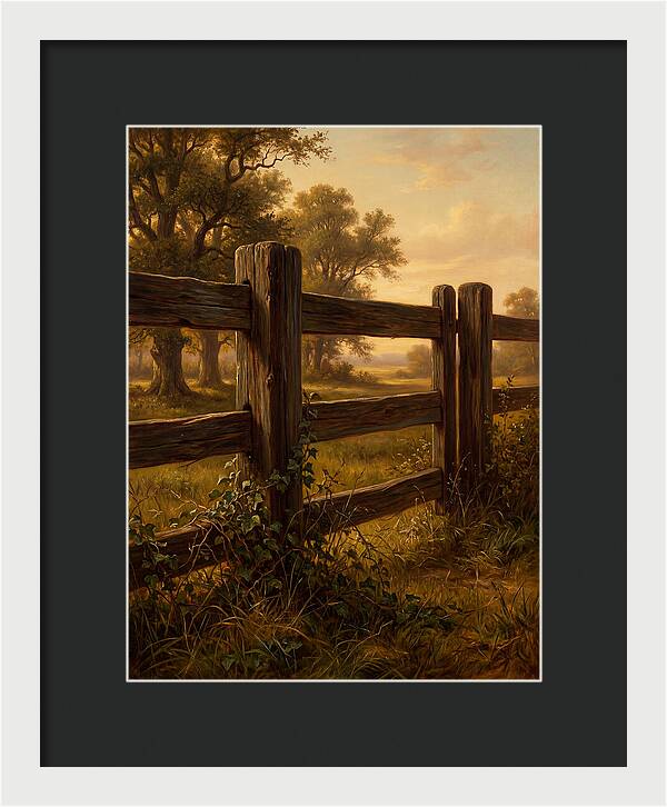 Wooden Fence At Dusk