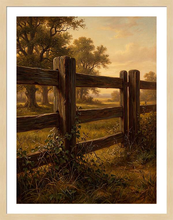 Wooden Fence At Dusk